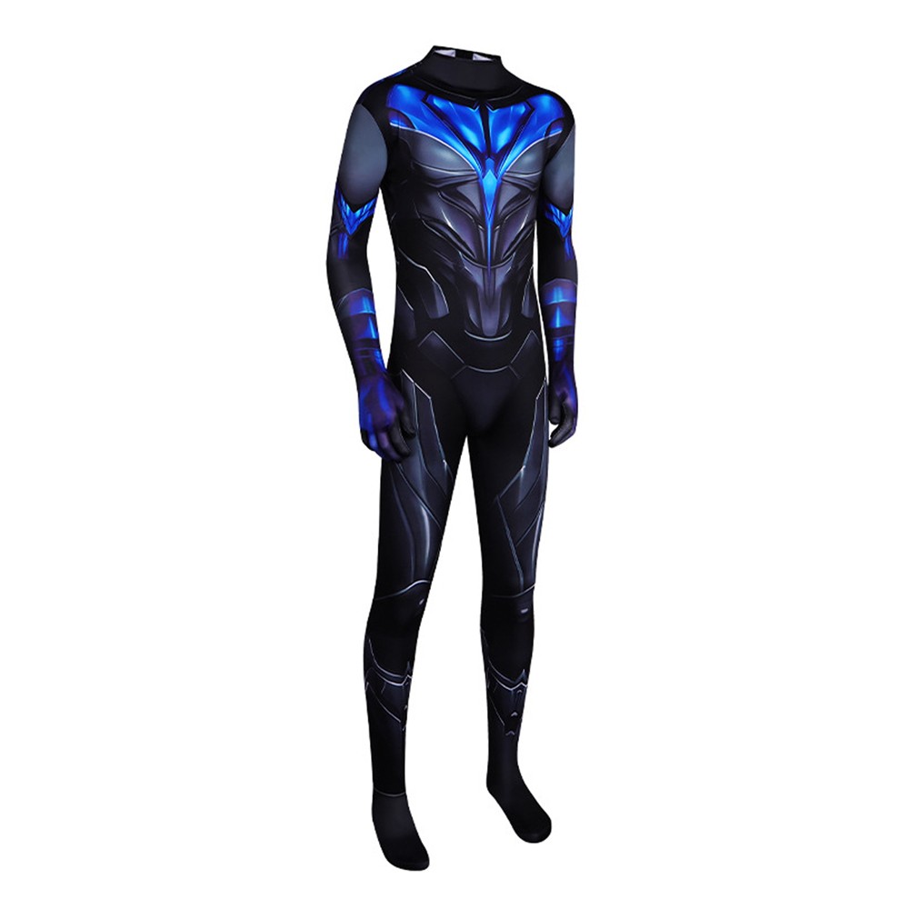 Nightwing Classic Blue Battle Cosplay Costume Halloween Carnival Outfit