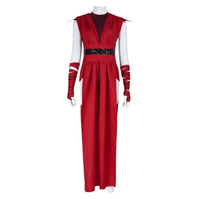 Ensemble de combinaison rouge pour femmes Nightsisters Costume de fête Cosplay Halloween Carnaval