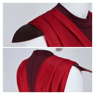 Ensemble de combinaison rouge pour femmes Nightsisters Costume de fête Cosplay Halloween Carnaval