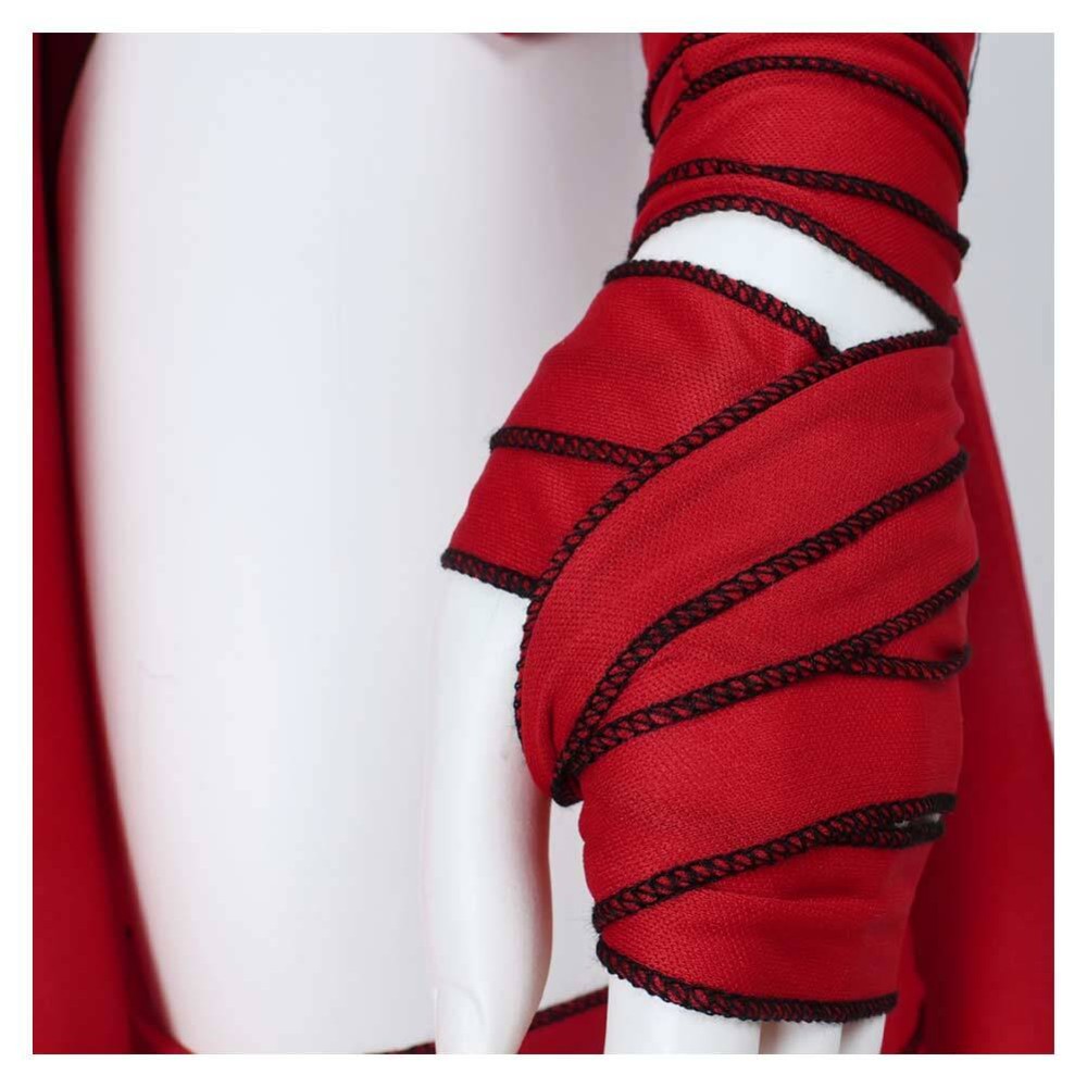 Ensemble de combinaison rouge pour femmes Nightsisters Costume de fête Cosplay Halloween Carnaval
