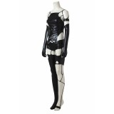 NieR: Automata YoRHa No. 2 Type B/2B Costume de Cosplay en Cuir Noir Tenue de Halloween Carnaval