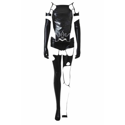 NieR: Automata YoRHa No. 2 Type B/2B Costume de Cosplay en Cuir Noir Tenue de Halloween Carnaval