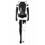 NieR: Automata YoRHa No. 2 Type B/2B Costume de Cosplay en Cuir Noir Tenue de Halloween Carnaval