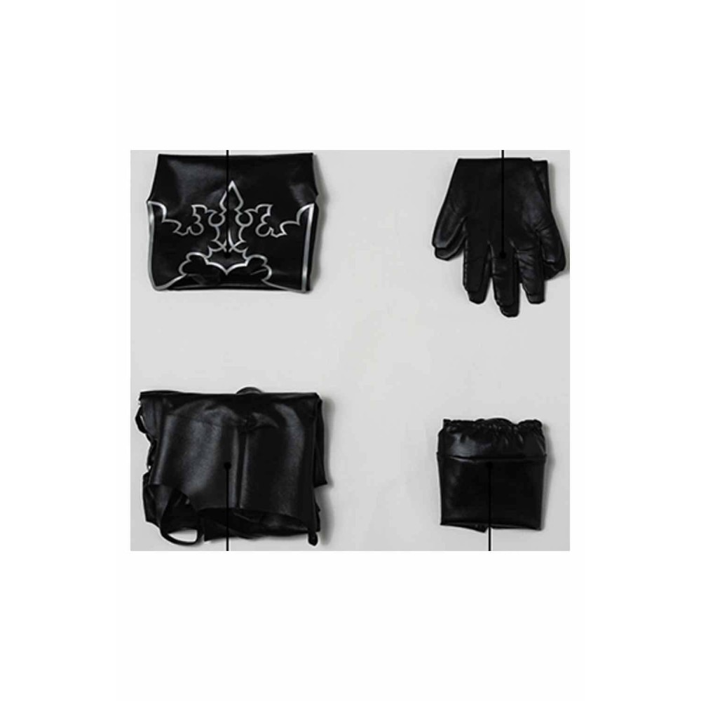 NieR: Automata YoRHa No. 2 Type B/2B Costume de Cosplay en Cuir Noir Tenue de Halloween Carnaval