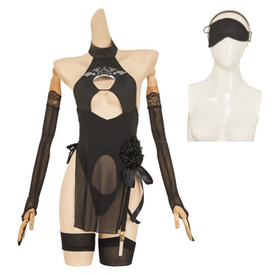 NieR: Automata 2B Ensemble de Maillot de Bain Sexy Costume de Cosplay de Fête Halloween Carnaval