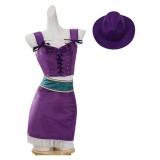 Nico Robin Women Purple Cosplay Costume Halloween Carnival Outfit
