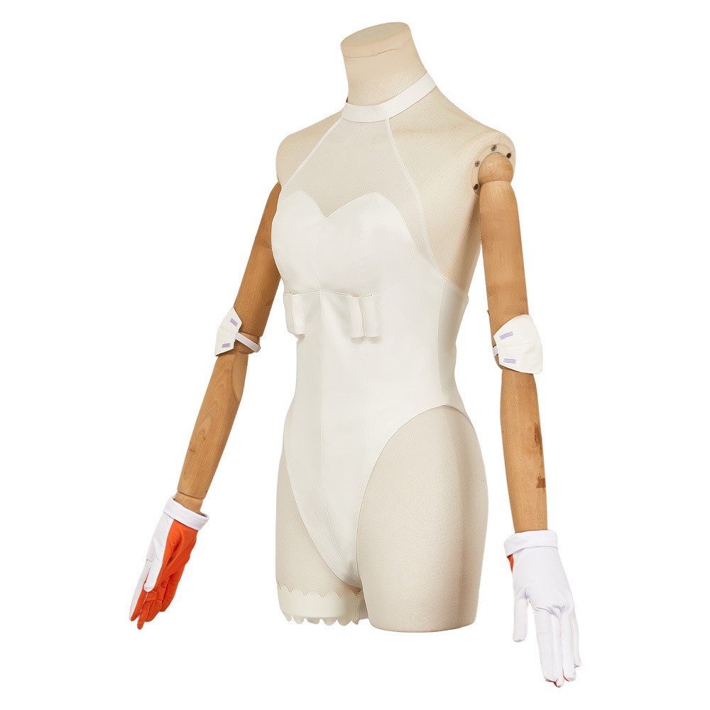 New Panty and Stocking Gunsmith White Jumpsuit Party Cosplay Costume Halloween Carnival