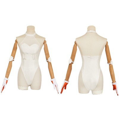 New Panty and Stocking Gunsmith White Jumpsuit Party Cosplay Costume Halloween Carnival