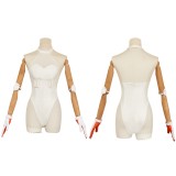 New Panty and Stocking Gunsmith White Jumpsuit Party Cosplay Costume Halloween Carnival