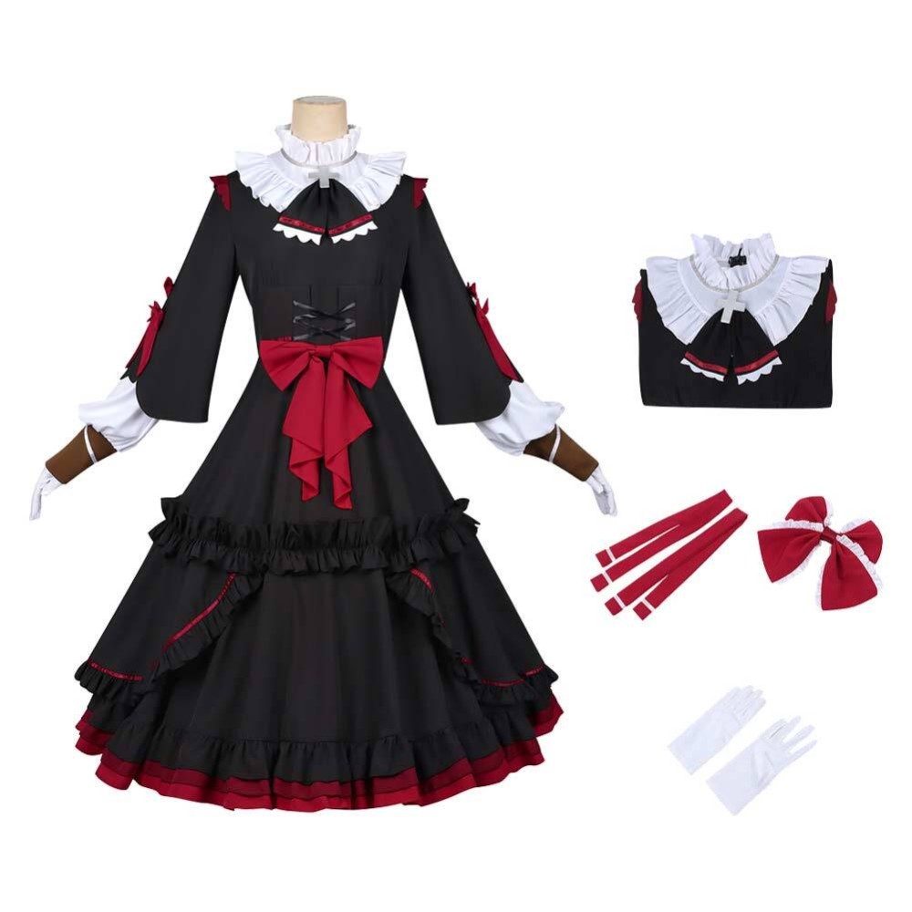 NEEDY GIRL OVERDOSE Michica Gokubara Women Dress Cosplay Costume Halloween Carnival Outfit