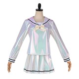 NEEDY GIRL OVERDOSE KAngel Women Silver Dress Cosplay Costume Halloween Carnival Outfit