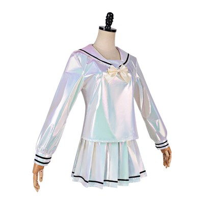 NEEDY GIRL OVERDOSE KAngel Women Silver Dress Cosplay Costume Halloween Carnival Outfit
