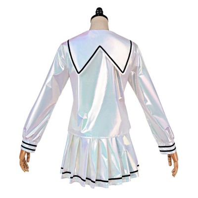 NEEDY GIRL OVERDOSE KAngel Women Silver Dress Cosplay Costume Halloween Carnival Outfit