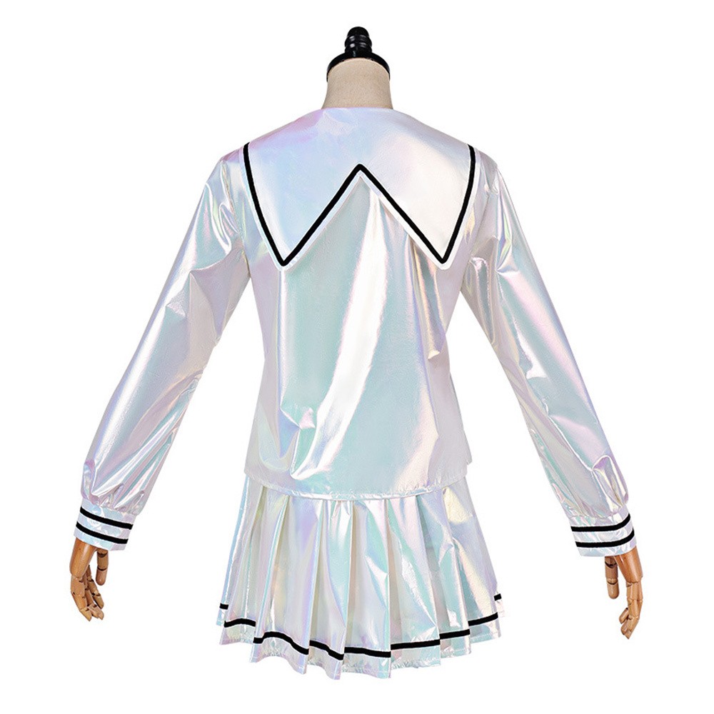 NEEDY GIRL OVERDOSE KAngel Women Silver Dress Cosplay Costume Halloween Carnival Outfit