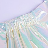 NEEDY GIRL OVERDOSE KAngel Women Silver Dress Cosplay Costume Halloween Carnival Outfit