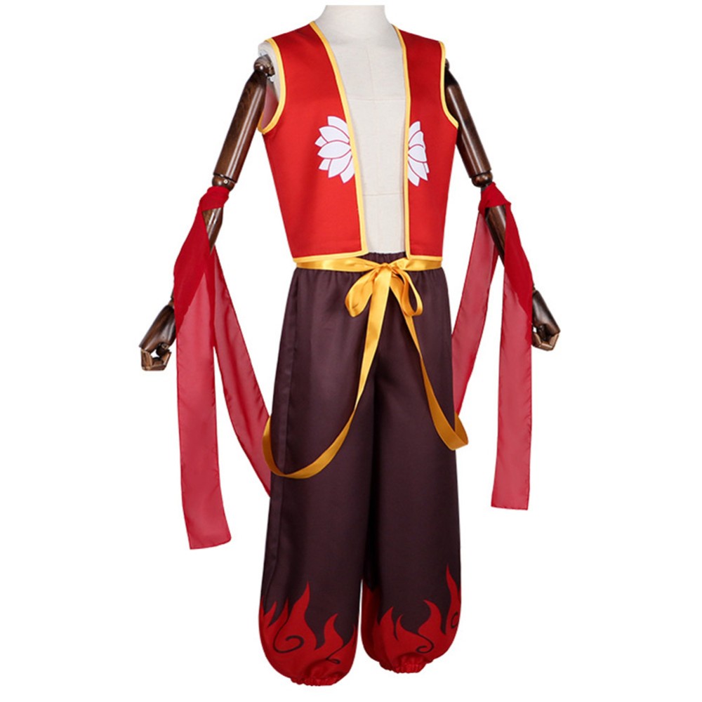 Ne Zha 2 Ne Zha Kids Children Red Cosplay Costume Halloween Carnival Outfit