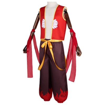 Ne Zha 2 Ne Zha Kids Children Red Cosplay Costume Halloween Carnival Outfit