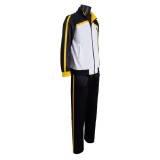 Natsuki Subaru Costume de Cosplay de Vêtements de Sport Noir et Blanc Tenue de Carnaval d'Halloween
