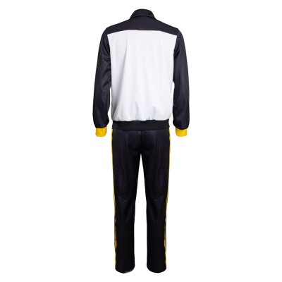 Natsuki Subaru Costume de Cosplay de Vêtements de Sport Noir et Blanc Tenue de Carnaval d'Halloween