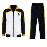 Natsuki Subaru Costume de Cosplay de Vêtements de Sport Noir et Blanc Tenue de Carnaval d'Halloween