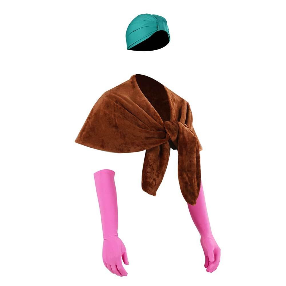 National Lampoon's Christmas Vacation Clark Shawl Hat Cloves 3 Pcs Christmas Cosplay Costume Halloween Carnival Outfit
