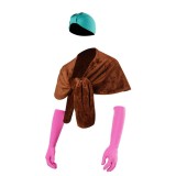 National Lampoon's Christmas Vacation Clark Shawl Hat Cloves 3 Pcs Christmas Cosplay Costume Halloween Carnival Outfit
