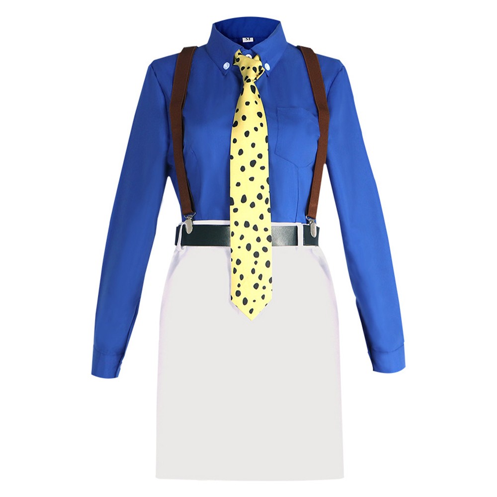 Nanami Kento Genderbend Version Women Blue and White Cosplay Costume Halloween Carnival Outfit