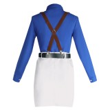 Nanami Kento Genderbend Version Women Blue and White Cosplay Costume Halloween Carnival Outfit
