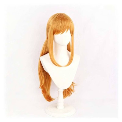 Nami Yellow Twin Ponytail Wig Heat Resistant Synthetic Hair Party Props Cosplay Costume Halloween Carnival