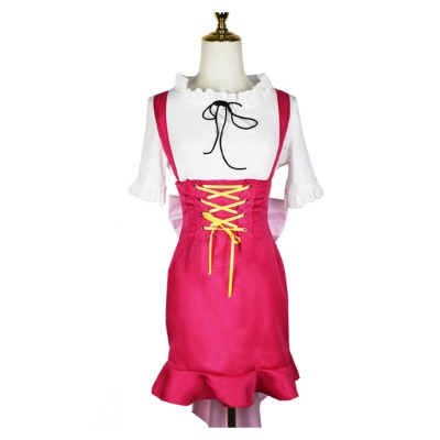 Nami Femmes Robe Rose Costume Cosplay Halloween Carnaval Tenue