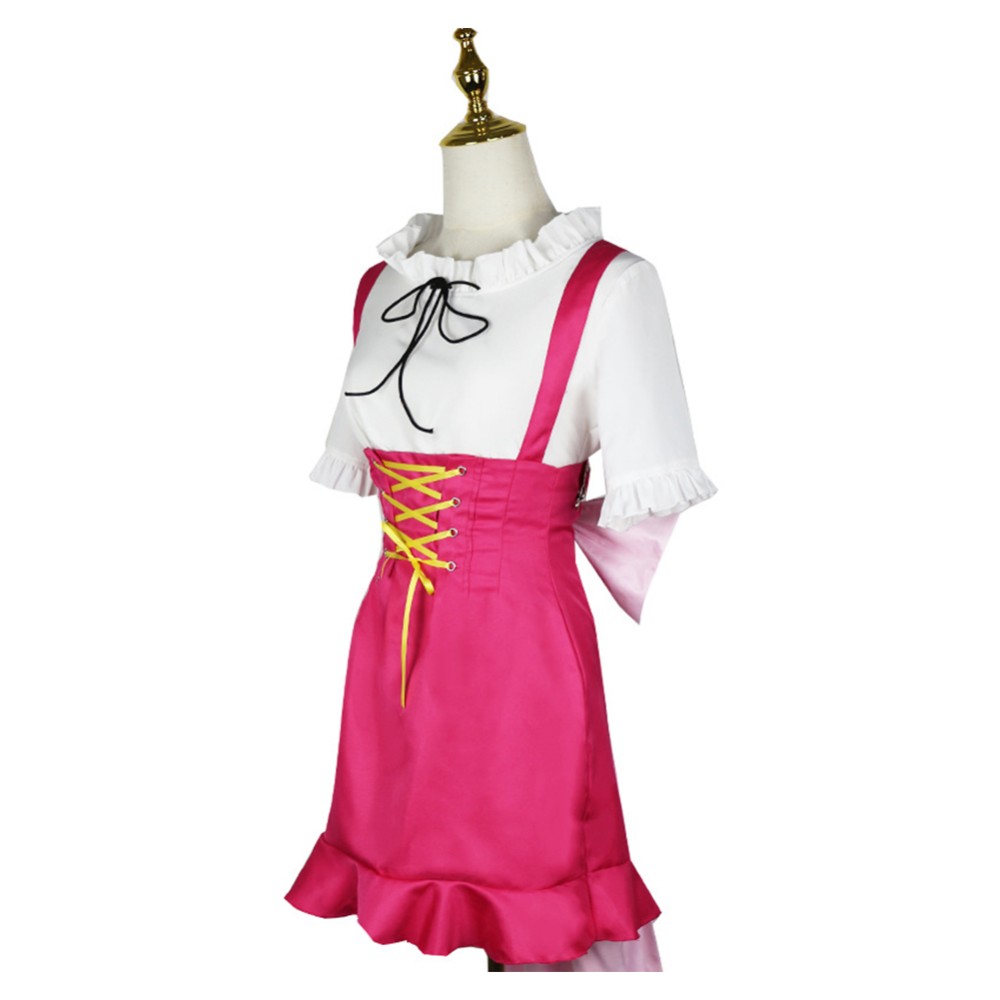 Nami Femmes Robe Rose Costume Cosplay Halloween Carnaval Tenue