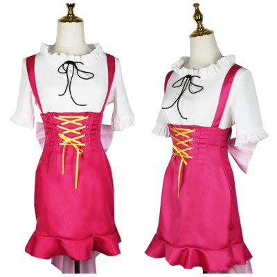 Nami Femmes Robe Rose Costume Cosplay Halloween Carnaval Tenue