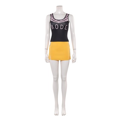 Nami Femmes Costume de Cosplay Noir et Jaune Tenue de Halloween Carnaval