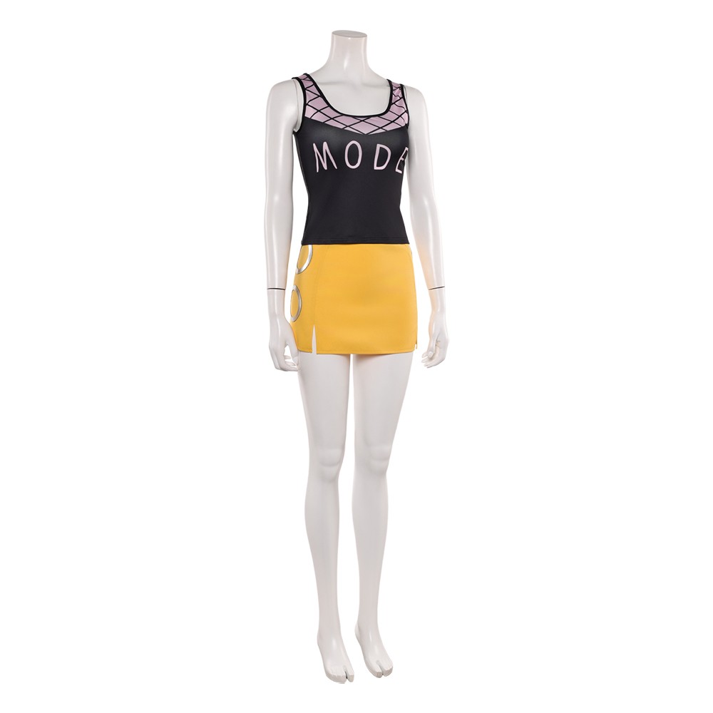 Nami Femmes Costume de Cosplay Noir et Jaune Tenue de Halloween Carnaval
