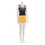 Nami Femmes Costume de Cosplay Noir et Jaune Tenue de Halloween Carnaval