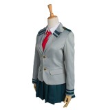 My Hero Academia Tsuyu Ochaco Uraraka School Uniform Suit Cosplay Costume Halloween Carnival Outfit