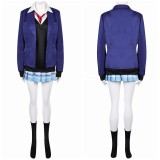 Mon costume de cosplay de fête d'Halloween de l'uniforme scolaire bleu de Kitagawa Marin de My Dress-Up Darling.