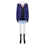 Mon costume de cosplay de fête d'Halloween de l'uniforme scolaire bleu de Kitagawa Marin de My Dress-Up Darling.