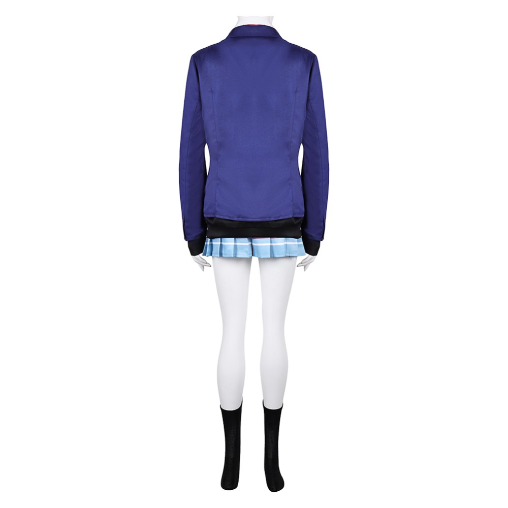 Mon costume de cosplay de fête d'Halloween de l'uniforme scolaire bleu de Kitagawa Marin de My Dress-Up Darling.