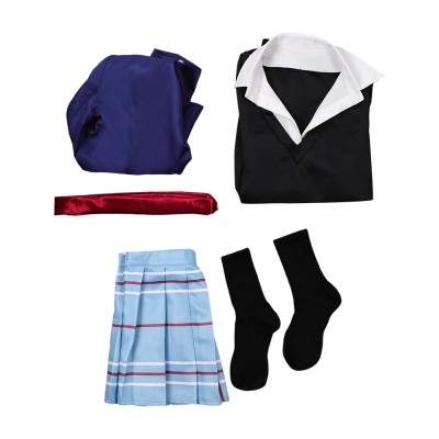 Mon costume de cosplay de fête d'Halloween de l'uniforme scolaire bleu de Kitagawa Marin de My Dress-Up Darling.