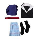 Mon costume de cosplay de fête d'Halloween de l'uniforme scolaire bleu de Kitagawa Marin de My Dress-Up Darling.