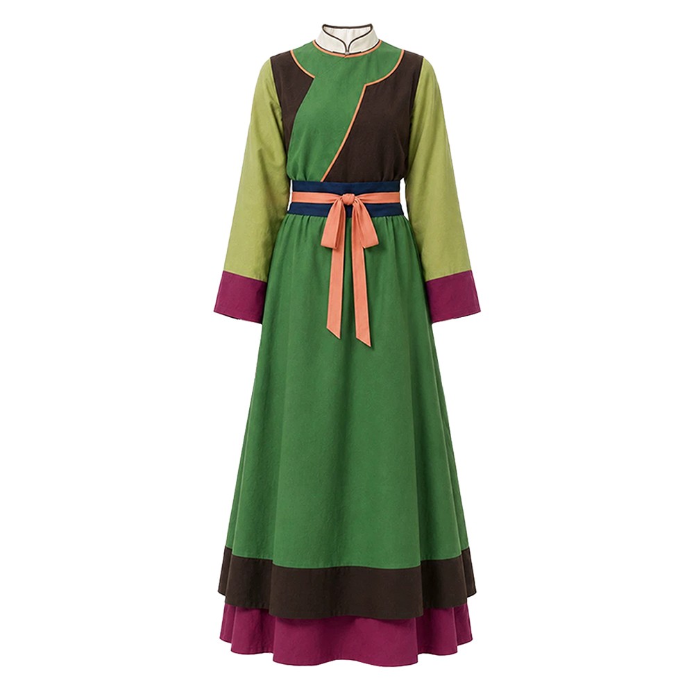 Version film Maomao Femme Costume Cosplay Vert Tenue Halloween Carnaval