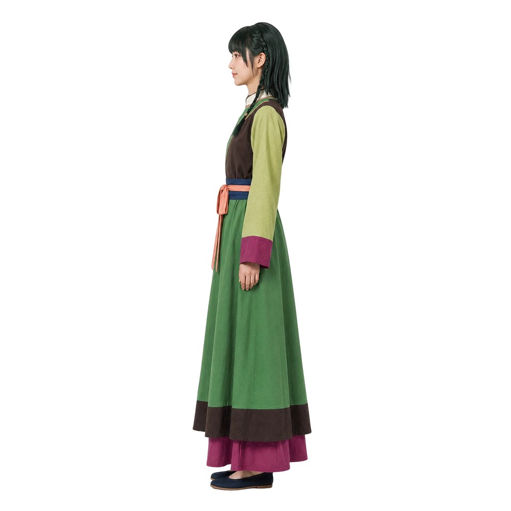 Version film Maomao Femme Costume Cosplay Vert Tenue Halloween Carnaval