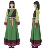 Version film Maomao Femme Costume Cosplay Vert Tenue Halloween Carnaval