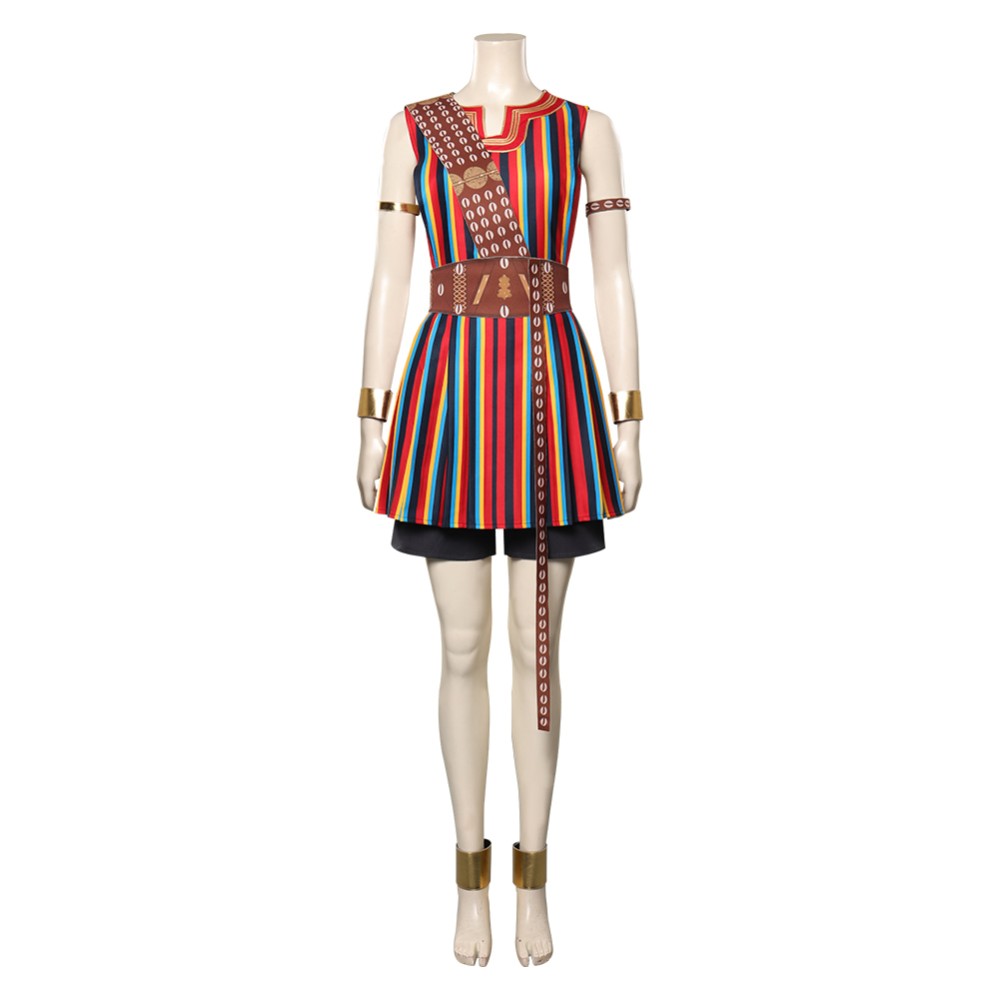Le costume de cosplay de la robe de la femme roi Nanisca pour Halloween et le carnaval