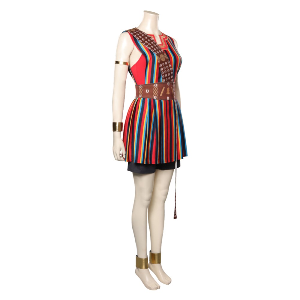 Le costume de cosplay de la robe de la femme roi Nanisca pour Halloween et le carnaval