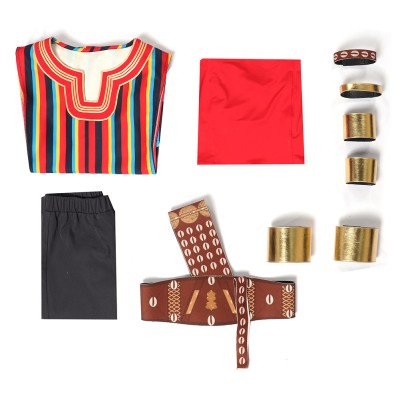 Le costume de cosplay de la robe de la femme roi Nanisca pour Halloween et le carnaval