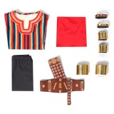 Le costume de cosplay de la robe de la femme roi Nanisca pour Halloween et le carnaval
