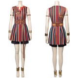 Le costume de cosplay de la robe de la femme roi Nanisca pour Halloween et le carnaval