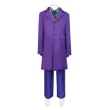 Le costume de cosplay du Joker de The Dark Knight pour garçons enfants, tenue de carnaval d'Halloween